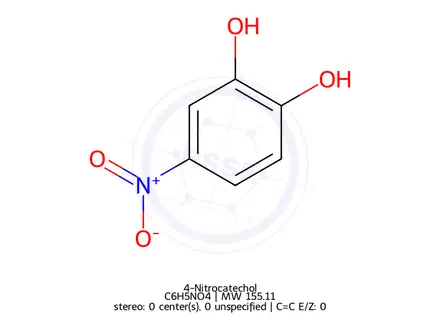 Chemical structure of 4-Nitrocatechol