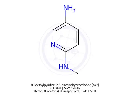 Chemical structure of N-Methylpyridine-2,5-diaminehydrochloride