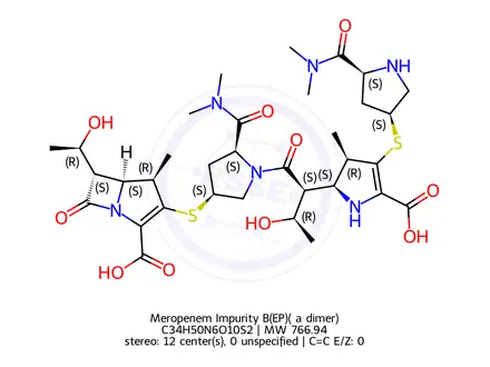 Chemical structure of Meropenem Impurity B