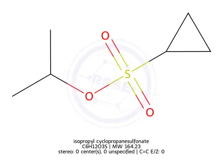 Chemical structure of isopropyl cyclopropanesulfonate
