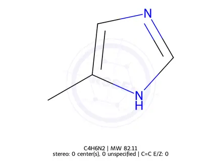 Chemical structure of 4-Methylimidazole