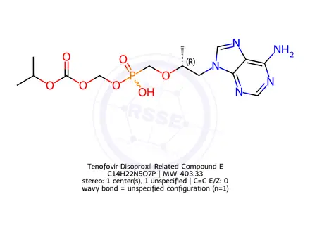 Chemical structure of Tenofovir Disoproxil Related Compound E