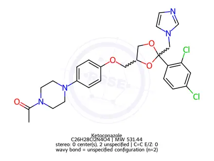 Chemical structure of Ketoconazole