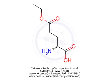 Chemical structure of 2-Amino-5-ethoxy-5-oxopentanoic acid
