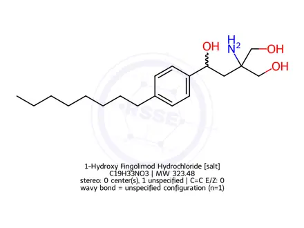 Chemical structure of 1-Hydroxy Fingolimod Hydrochloride
