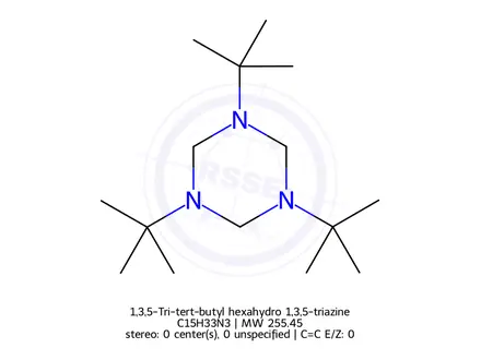 Chemical structure of 1,3,5-Tri-tert-butyl hexahydro 1,3,5-triazine