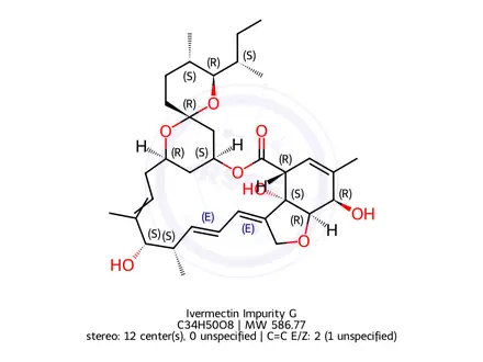 Chemical structure of Ivermectin Impurity G