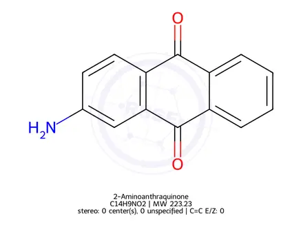Chemical structure of 2-Aminoanthraquinone