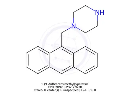 Chemical structure of 1-(9-Anthracenylmethyl)piperazine