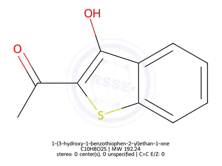 Chemical structure of 1-(3-hydroxy-1-benzothiophen-2-yl)ethan-1-one
