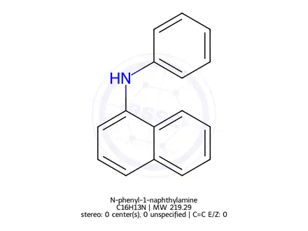 Chemical structure of N-phenyl-1-naphthylamine