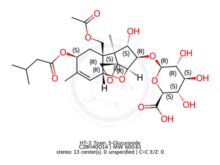 Chemical structure of HT-2 Toxin 3-Glucuronide