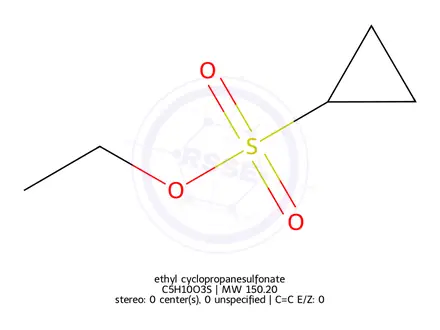 Chemical structure of ethyl cyclopropanesulfonate