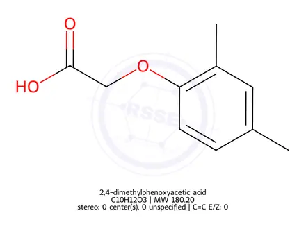 Chemical structure of 2,4-dimethylphenoxyacetic acid