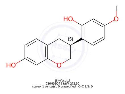 Chemical structure of (S)-Vestitol