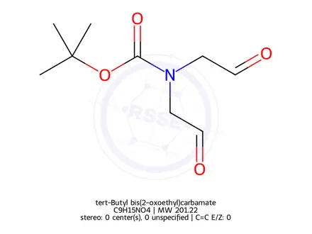 Chemical structure of tert-Butyl bis(2-oxoethyl)carbamate