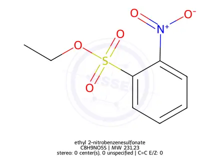 Chemical structure of ethyl 2-nitrobenzenesulfonate