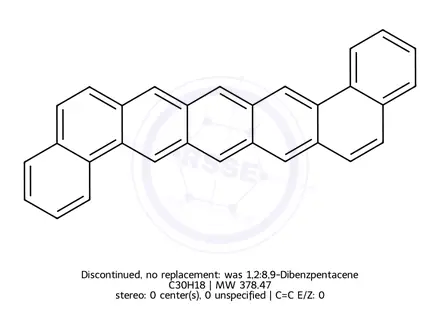Chemical structure of Discontinued, no replacement: was 1,2:8,9-Dibenzpentacene