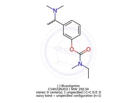 Chemical structure of (±)-Rivastigmine Hydrochloride