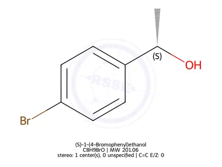 Chemical structure of (S)-1-(4-Bromophenyl)ethanol