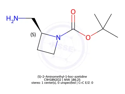 Chemical structure of (S)-2-Aminomethyl-1-boc-azetidine
