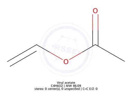 Chemical structure of Vinyl acetate