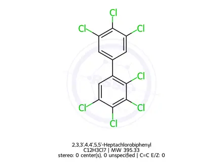 Chemical structure of 2,3,3',4,4',5,5'-Heptachlorobiphenyl