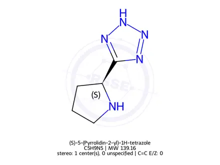 Chemical structure of (S)-5-(Pyrrolidin-2-yl)-1H-tetrazole