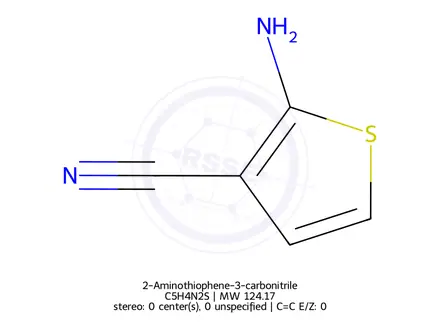 Chemical structure of 2-Aminothiophene-3-carbonitrile