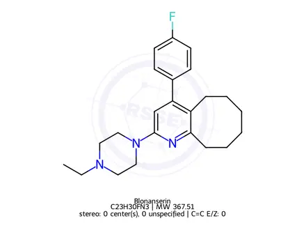 Chemical structure of Blonanserin