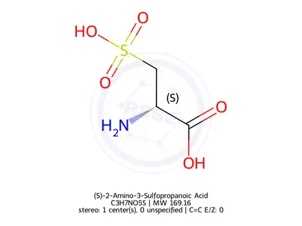 Chemical structure of (S)-2-Amino-3-Sulfopropanoic Acid