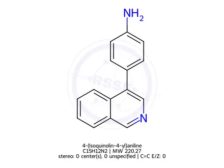 Chemical structure of 4-(Isoquinolin-4-yl)aniline