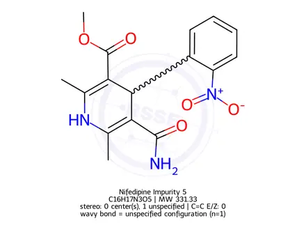 Chemical structure of Nifedipine Impurity 5