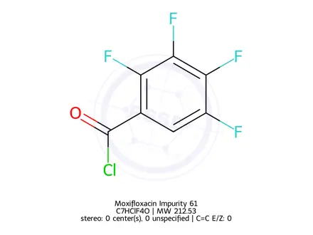 Chemical structure of 2,3,4,5-tetrafluorobenzoyl chloride