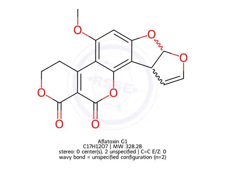 Chemical structure of Aflatoxin G1