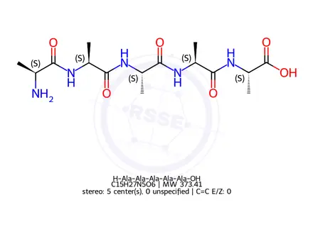 Chemical structure of H-Ala-Ala-Ala-Ala-Ala-OH