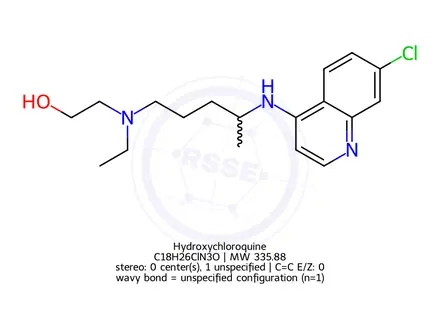 Chemical structure of Hydroxychloroquine Sulfate