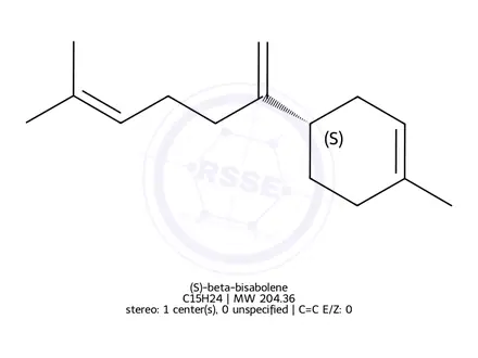 Chemical structure of (S)-beta-bisabolene