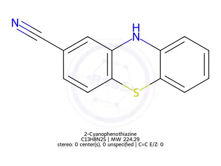 Chemical structure of 2-Cyanophenothiazine