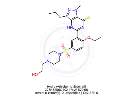 Chemical structure of Hydroxythiohomo Sildenafil