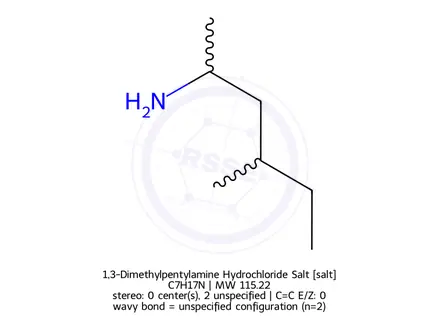 Chemical structure of 1,3-Dimethylpentylamine Hydrochloride Salt