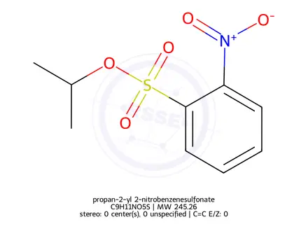 Chemical structure of propan-2-yl 2-nitrobenzenesulfonate