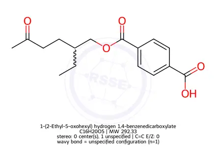 Chemical structure of 1-(2-Ethyl-5-oxohexyl) hydrogen 1,4-benzenedicarboxylate