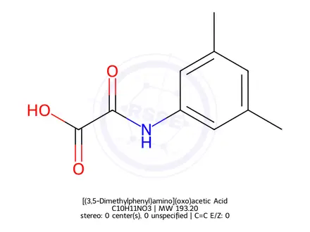 Chemical structure of [(3,5-Dimethylphenyl)amino](oxo)acetic Acid