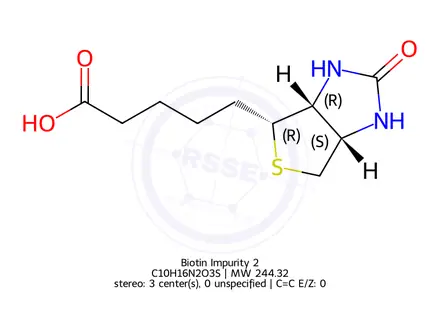 Chemical structure of Biotin Impurity 2