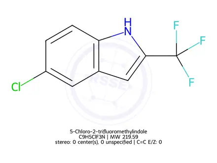 Chemical structure of 5-Chloro-2-trifluoromethylindole