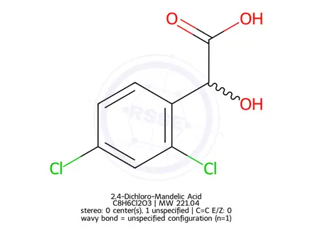 Chemical structure of 2,4-Dichloro-Mandelic Acid