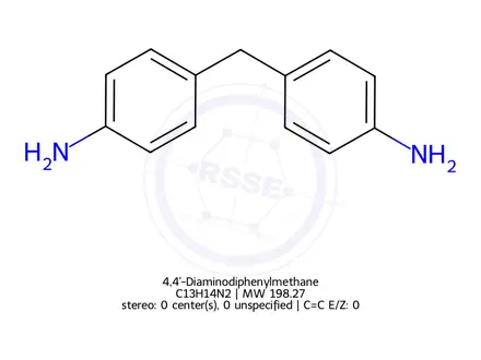 Chemical structure of 4,4'-Diaminodiphenylmethane