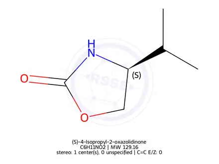Chemical structure of (S)-4-Isopropyl-2-oxazolidinone