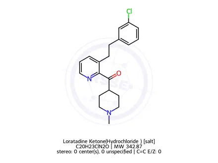 Chemical structure of Loratadine Ketone(Hydrochloride )